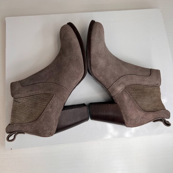 Ugg Bootie Women 10 Leather Suede Pull On Strap Heel Ankle Work Party Core Ex - Picture 7 of 15